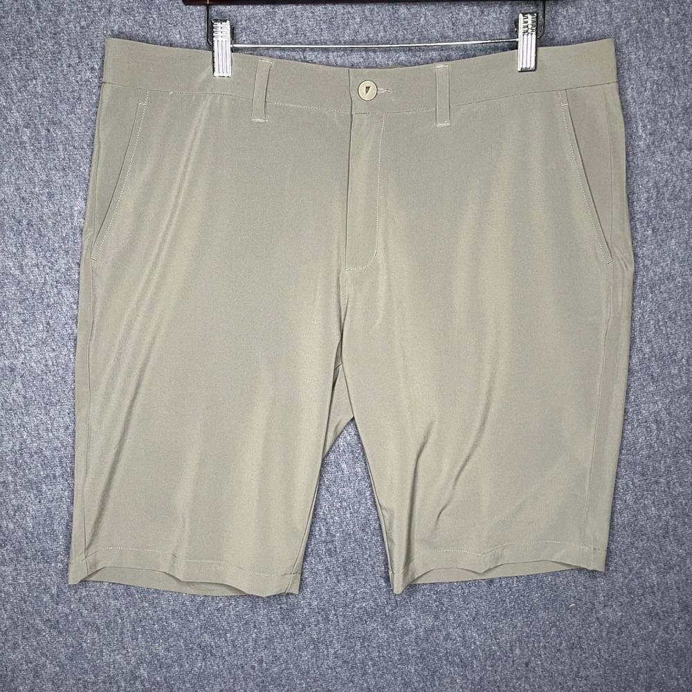 Primo Golf Performance Stretch Shorts Gray Mens 38 11 Inch Inseam Outdoor Chino